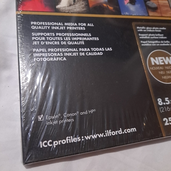 Ilford professional photo paper metallic finish 8.5x11 25 sheets sealed - Picture 4 of 6